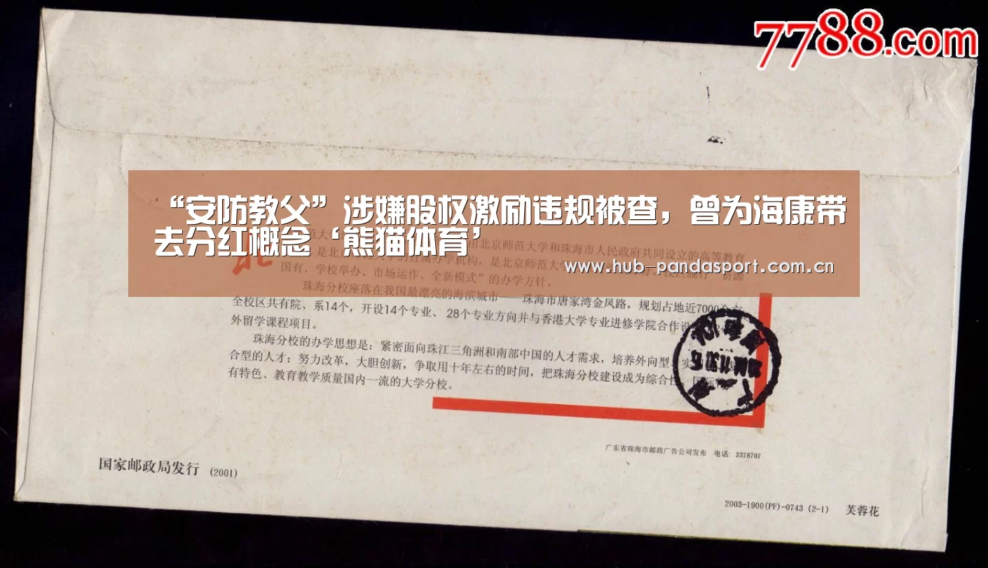 “安防教父”涉嫌股权激励违规被查,曾为海康带去分红概念‘熊猫体育’(图2) 熊猫体育官网
